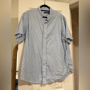 Nautica Light Blue Shirt with Navy Dots